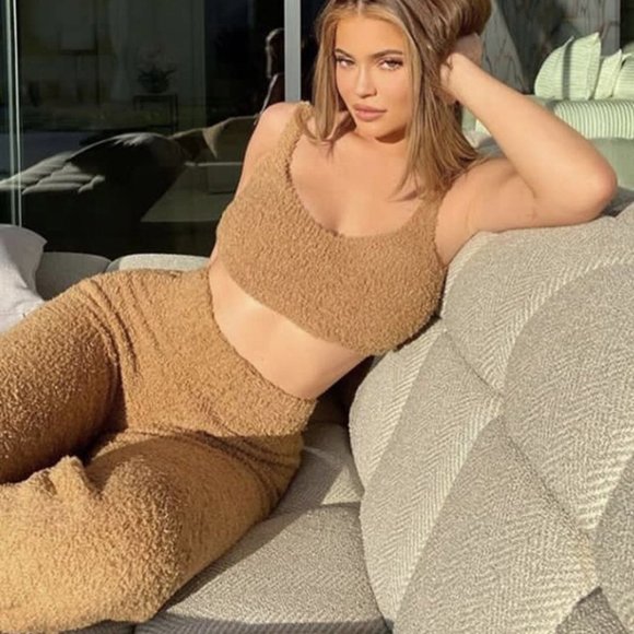 Pastel Fluffy Two Piece Lounge Wear Sets - Picture 1 of 14